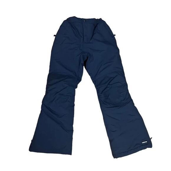 Lands End Kids Squall Waterproof Insulated Iron Knee Winter Snow Pants Blue 10 - Picture 1 of 5